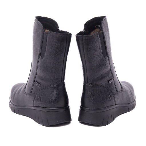 Ghete dama din piele naturala, Caprice 9-26458-45 022 BLACK NAPPA - Img 7