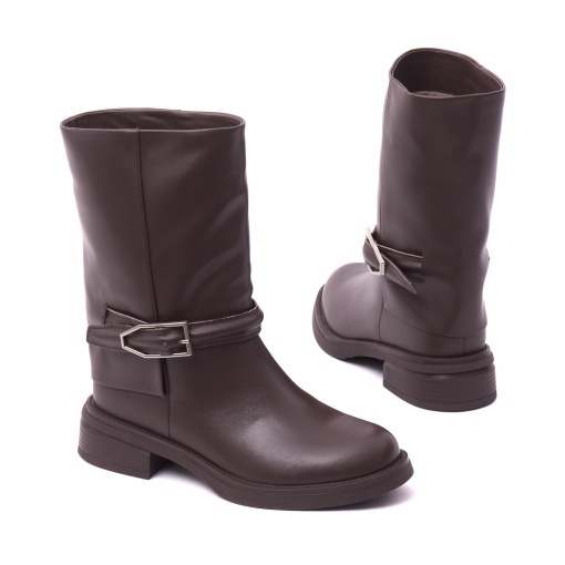 Ghete dama din piele naturala, Karisma, V724A494H-61B-C457 02-N, maro - Img 3