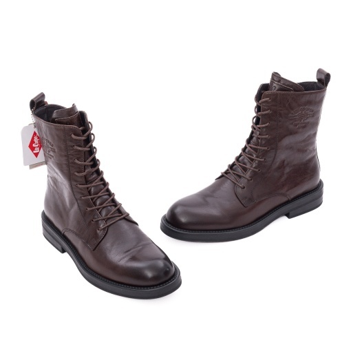 Ghete dama din piele naturala, OBUWIE, Lee Cooper LCJ-26-18-4665L, maro - Img 2