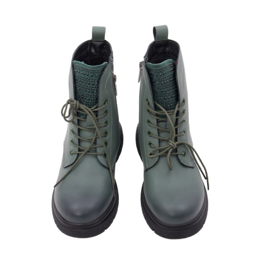 Ghete dama din piele naturala, PASS Collection 1WB90003D 06-N, verde - Img 4