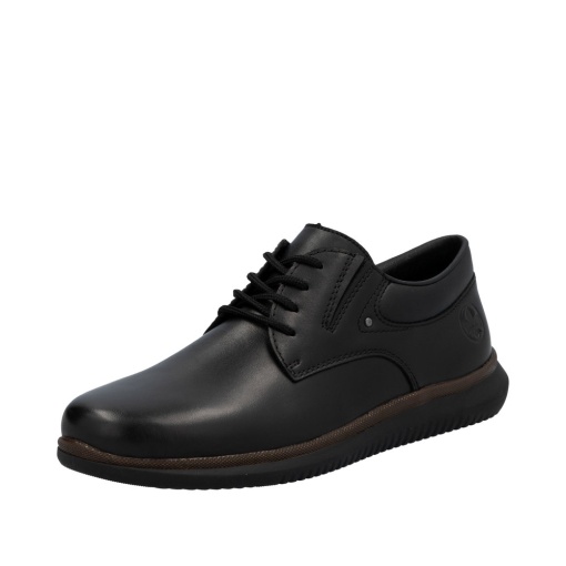 Pantofi bărbătești casual, Rieker 10419-00 din piele naturala, negru - Img 3