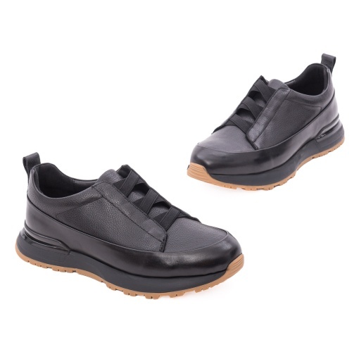Pantofi barbati casual din piele naturala, Battisto Lascari, DHMW012CA, negru - Img 2