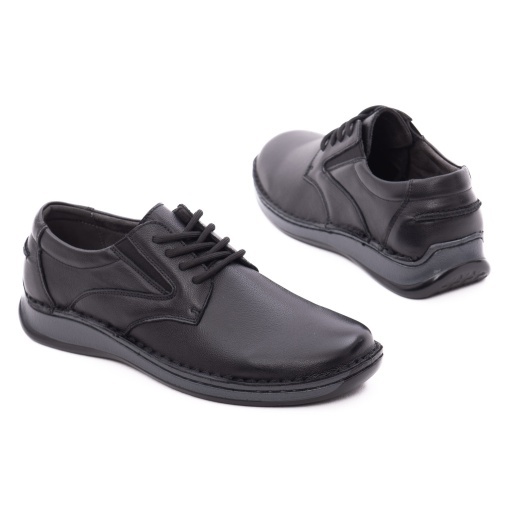 Pantofi barbati casual din piele naturala, Otter 85DT80007A 01-N, negru - Img 3