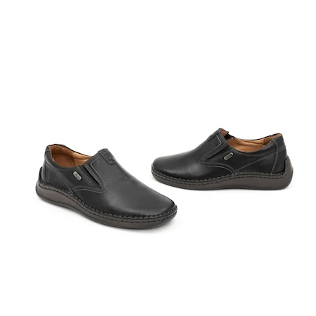 Pantofi barbati casual negri, piele naturala, LFX 919 - Img 2