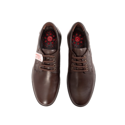 Pantofi barbati casual, piele naturala, OT555 C4 maro inchis - Img 6