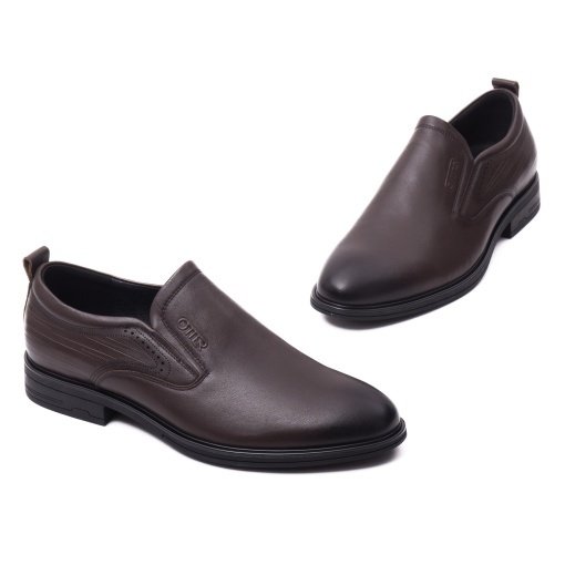 Pantofi barbati din piele naturala, Otter, E6E670003B 02-N, maro - Img 2