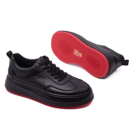 Pantofi barbati din piele naturala, Otter, E6E670016A 01-N, negru - Img 4
