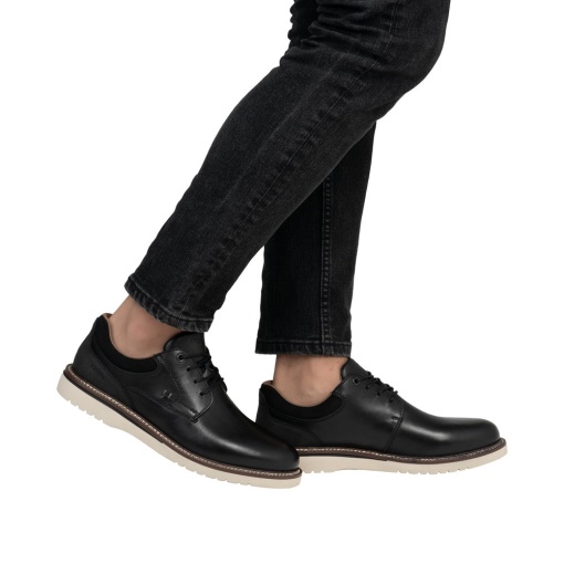 Pantofi barbati, piele naturala, 04501-00, negru - Img 6