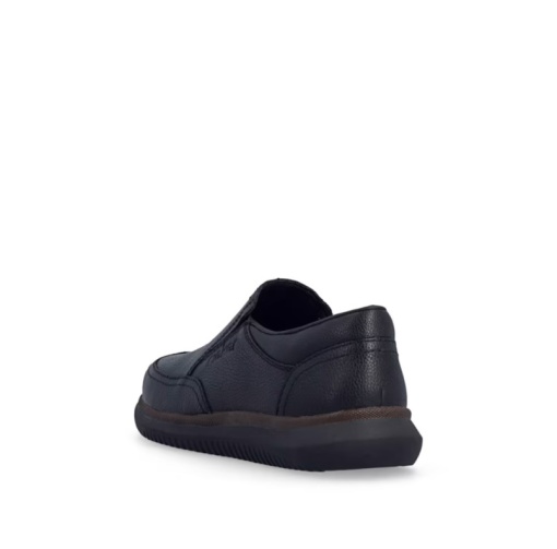 Pantofi Casual Bărbați Rieker 10454-00 Negri - Piele Naturală - Lățime H (Extra Wide) - Img 6