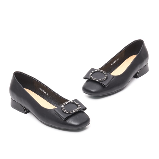 Pantofi cu toc mic, piele naturala, 7OWG40038E 01-N, negru - Img 2