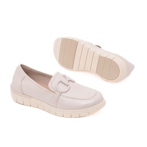 Pantofi dama casual din piele naturala, Caprice, 9-24700-42 136 PEARL PERL DEE, alb - Img 4