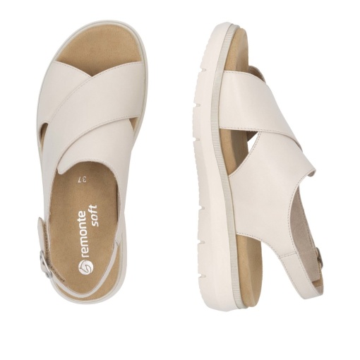 Pantofi dama casual, Remonte D2K56-60 din piele naturala, crem - Img 5