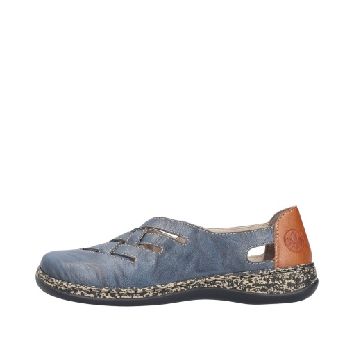 Pantofi dama casual, Rieker 46369-12 din piele naturala, bleumarin - Img 3