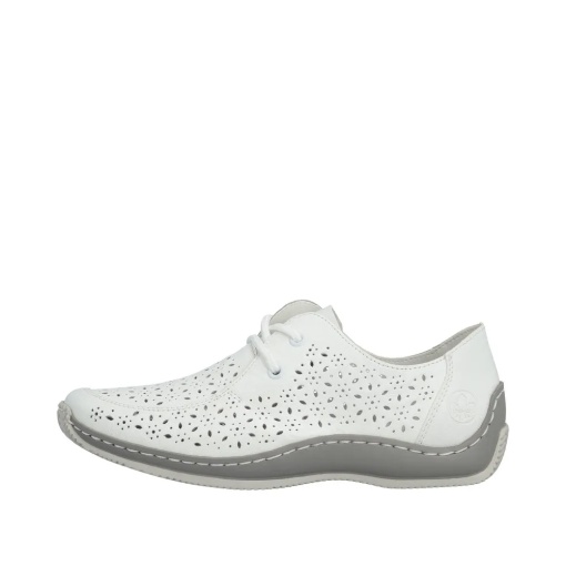 Pantofi dama de vara din piele naturala, Rieker L1722-80, alb - Img 6