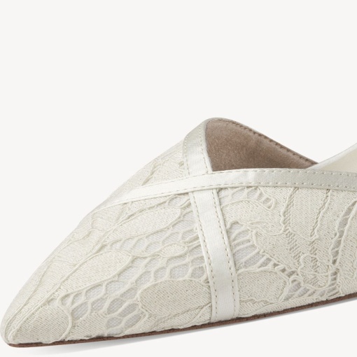 Pantofi dama decupati macrame, 24414/20 474 Ivory - Img 4