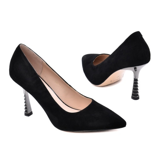 Pantofi dama din piele intoarsa, Epica, K3K380011 01-I, negru - Img 4