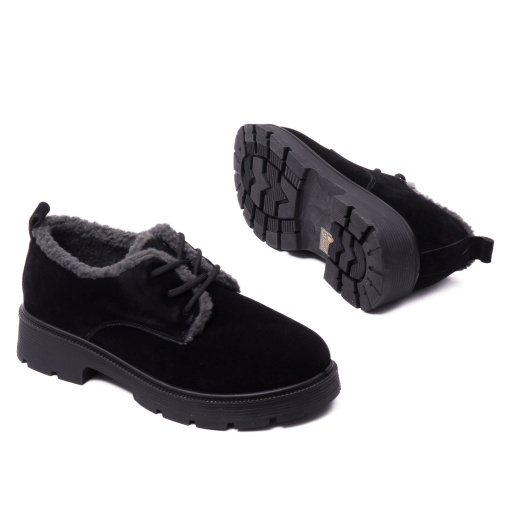 Pantofi dama din piele intoarsa, Karisma J8J870012A 01-I, negru - Img 4