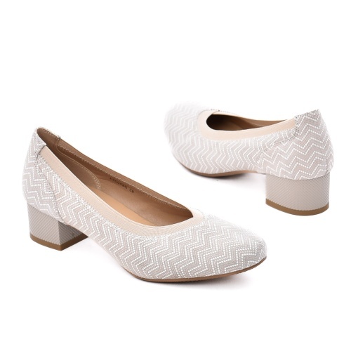 Pantofi dama din piele intoarsa, Karisma, JIJI80048B 97-I, bej - Img 3