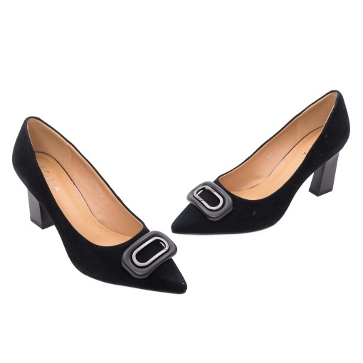 Pantofi dama eleganti din piele naturala intoarsa, Epica, 36A30-A1451-015A2, negru - Img 2