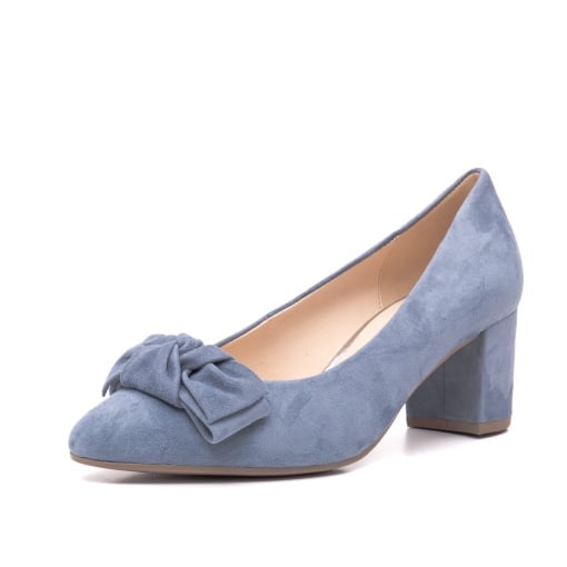 Pantofi dama eleganti, piele naturala intoarsa, GB81451-11 bleu