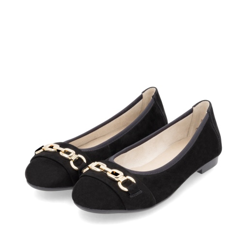 Pantofi dama eleganti, piele naturala nabuc, D0K10-02, negru - Img 3