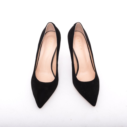 Pantofi damă Epica 1K360020 01-I, piele întoarsă, toc evazat - Img 2