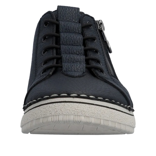 Pantofi dama, piele naturala, Rieker 50965-14, bleumarin - Img 6