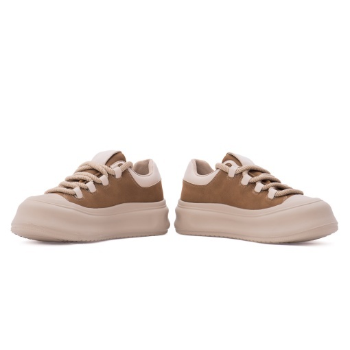 Pantofi dama sport din piele naturala, Feeling, 393105, bej - Img 5