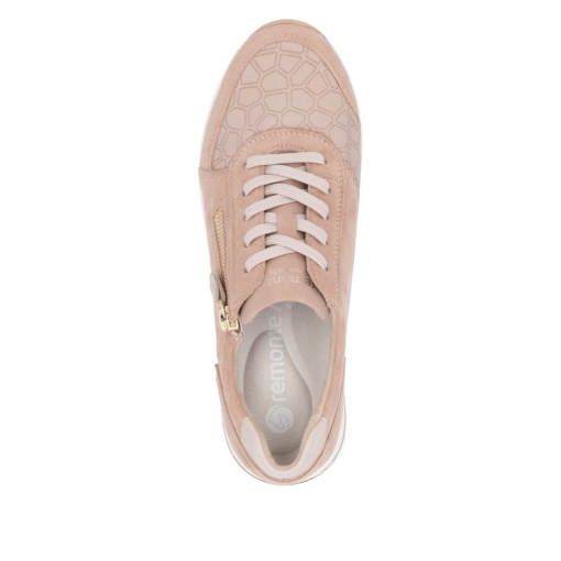 Pantofi dama sport, piele naturala nabuc, D1G10-31, roz prafuit - Img 6