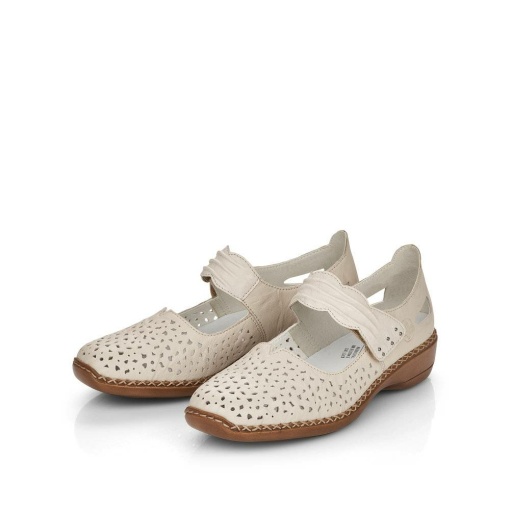 Pantofi slip-on Rieker de damă cu model perforat 41399-60 - Img 5