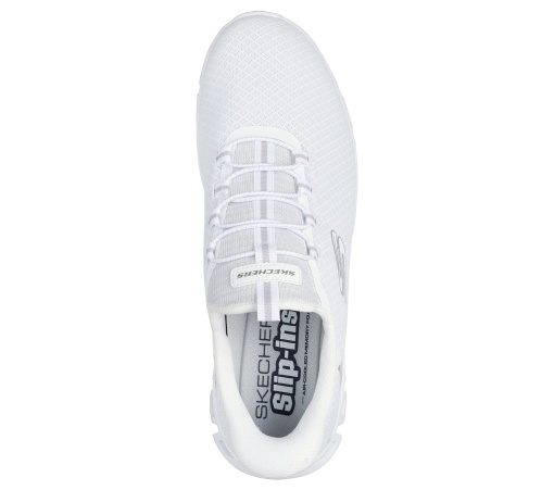 Pantofi sport barbati, Skechers, Glide-Step - Noxus 233010 WHT - Img 3