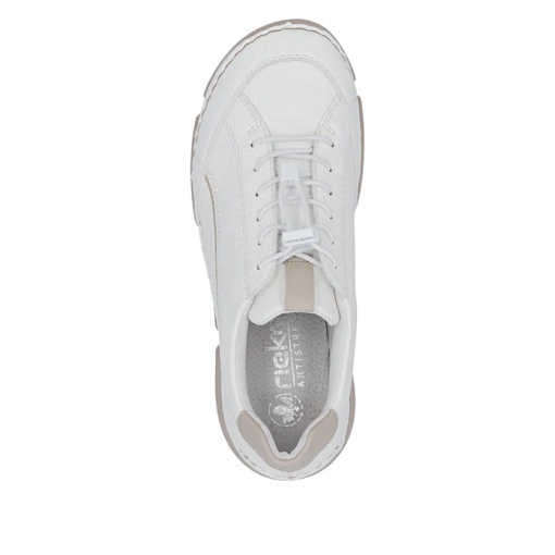 Pantofi Sport Damă Rieker 45969-80 Albi - Confort Antistress - Piele Ecologică - Img 6