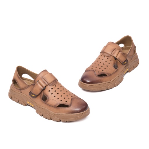 Pantofi vara piele, WM816 coniac - Img 2