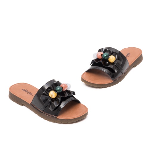 Papuci dama piele cu accesoriu, X4X440016A 01-1 - Img 2