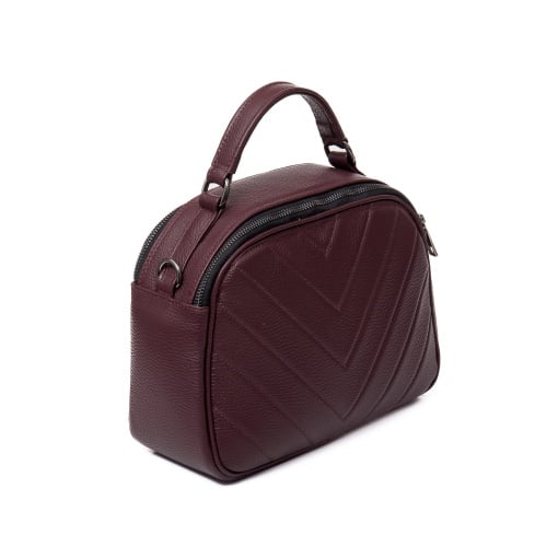 Poseta dama, piele naturala, M228, bordo - Img 4