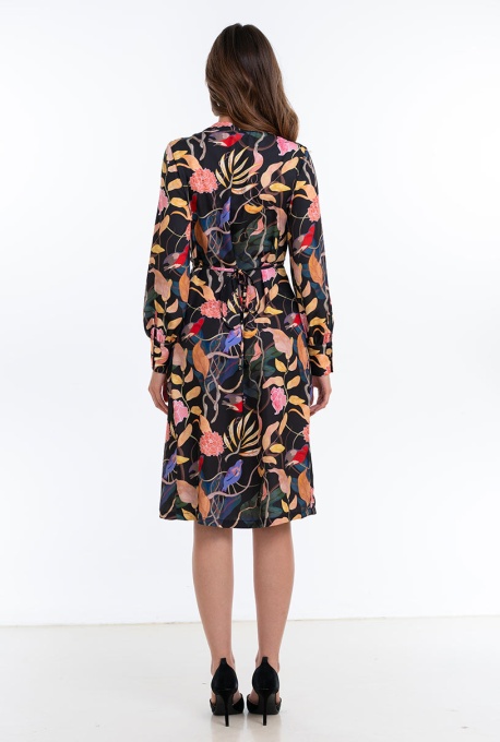 Rochie dama cu imprimeu floral FREYA, multicolor - Img 5