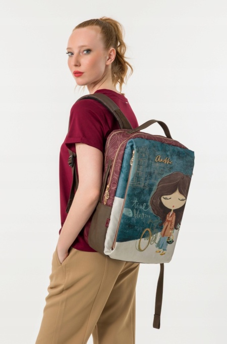 Rucsac damă TRAVEL TULIP din material textil, Anekke 43575-001 Multicolor - Img 9