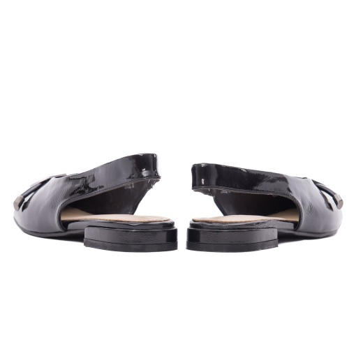 Sabot cu bareta dama din piele naturala lacuita, Epica 7QXS80016C 01-L, negru - Img 6