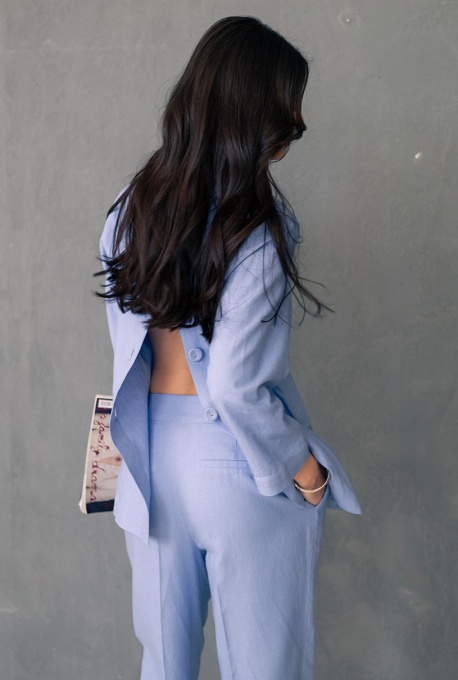 Sacou dama uni din in PARMA, Hermosa, bleu - Img 18