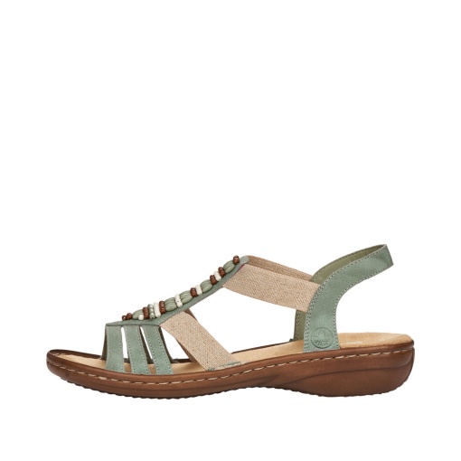 Sandale dama casual, piele ecologica, 60851-52, olive - Img 5