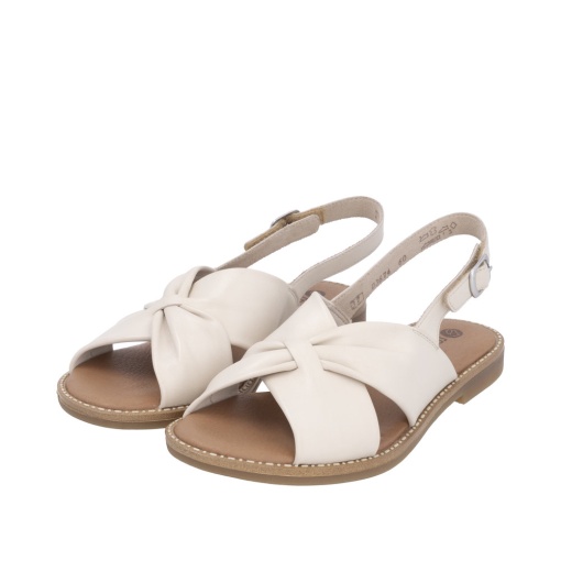Sandale dama casual, Remonte D3674-60 din piele naturala, crem - Img 3