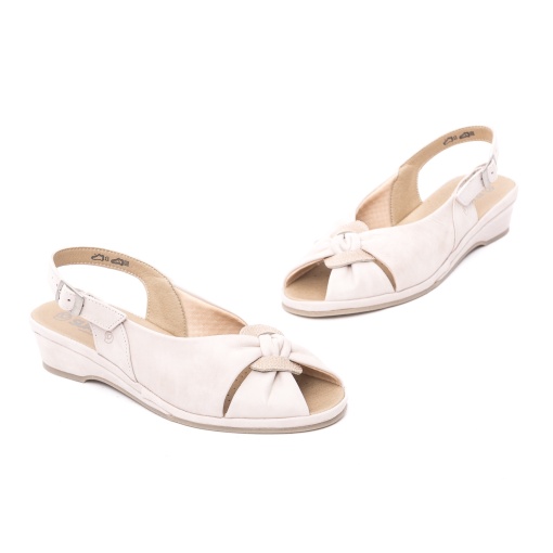 Sandale dama casual, Suave, piele naturala, SU0273T NICE 52-N, crem - Img 2