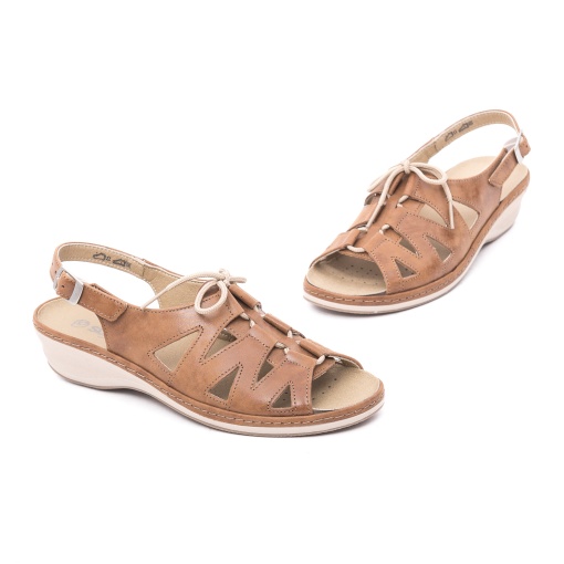 Sandale dama casual, Suave, piele naturala, SU0904PT PARIS 30-N, maro - Img 2