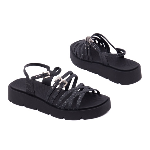 Sandale dama din cauciuc, Zaxy, 9B19027-BD940 ZAXY SPARKLE SAND AD 01-K, negru - Img 3