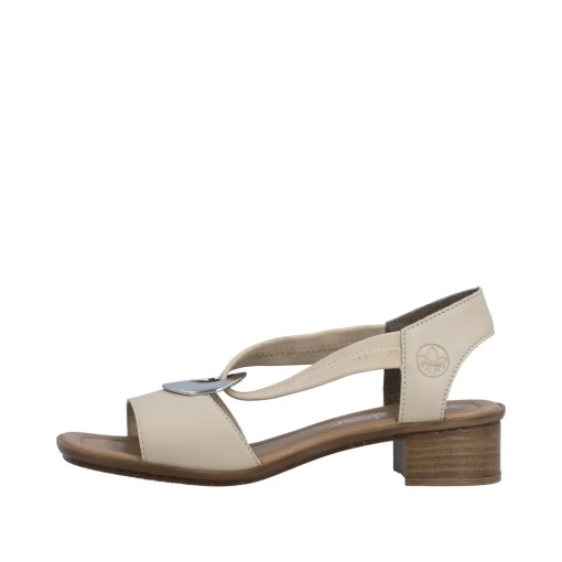Sandale dama din piele mix, Rieker 62662-62, bej - Img 6