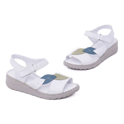 Sandale dama din piele naturala, BIO.Flex, 006 17-1008, alb - Img 2