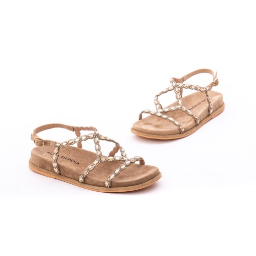 Sandale dama din piele naturala intoarsa, ALMA EN PENA, V267100 SUEDE SAND - Img 2