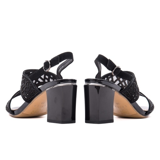 Sandale dama din piele naturala intoarsa, Epica JIJI60051A 01-I, negru - Img 6