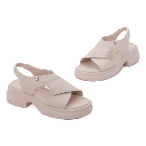 Sandale dama din piele naturala, Karisma 9NMA80001B 52-N, crem - Img 2