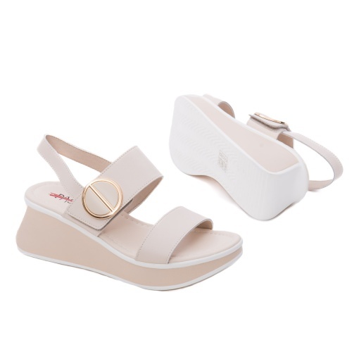 Sandale dama din piele naturala, PASS Collection 97DN80004B 52-N, crem - Img 4